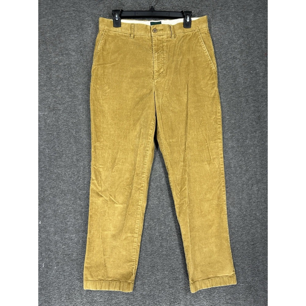 J Crew Oarsman Pants Mens 31x30 Brown Corduroy Broken In‎ Straight Pinwale